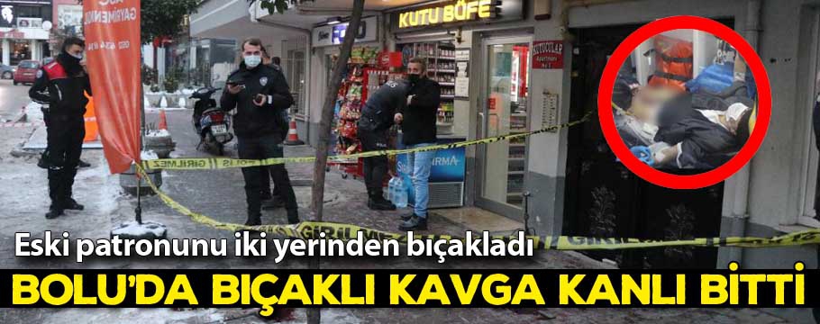 Eski patronunu iki yerinden bıçakladı