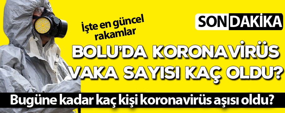 İşte Bolu'da koronavirüs vaka sayısında son durum