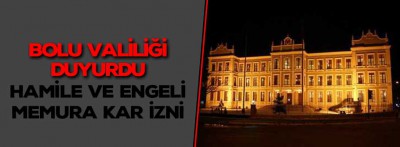 Engelli ve hamile memura kar izni 