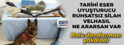 Bolu’da tarihi eser ve uyuşturucu operasyonu: 1 gözaltı