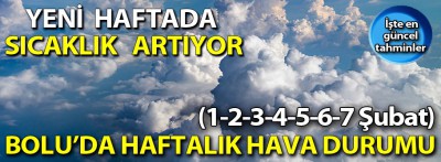 Bolu'da haftalık hava durumu (1/7 Şubat)