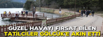 Güzel havayı fırsat bilen tatilciler Gölcük'e akın etti