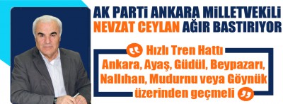 Ankara Milletvekili Ceylan hızlı trene bastırıyor
