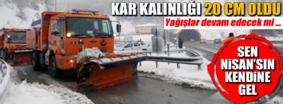 Bolu Dağında kar kalınlığı 20 cm'e ulaştı