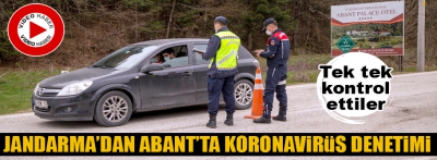 Jandarmadan Abant'ta koronavirüs denetimi