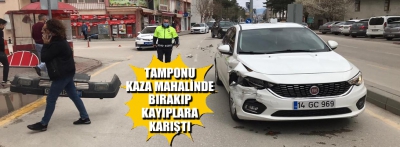 Tamponu bırakıp kaçtı