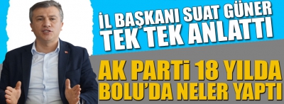 18 yılda Bolu'da bakın neler yaptı