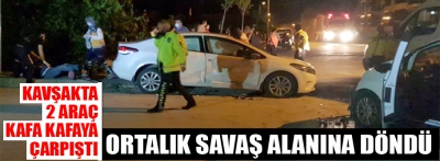 Kavşak savaş alanına döndü