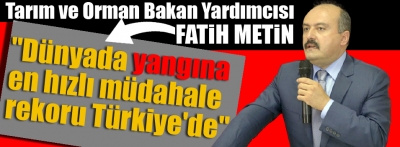 Bakan Yardımcısı Metin'den orman yangınlarıyla mücadele açıklaması