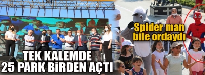 Bolu'da 25 park birden açıldı