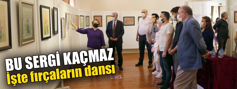 Fırçaların dansı yağlı boya resim ve ebru sergisi açıldı