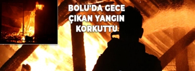 Bolu'da gece çıkan yangın korkuttu