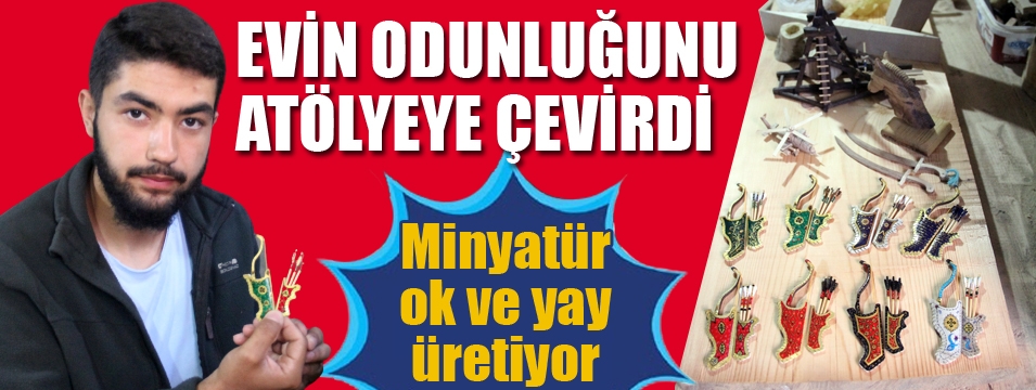 Odunluğu atölyeye çevirdi