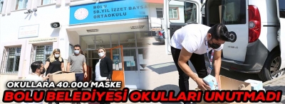 BOLU BELEDİYESİ OKULLARA 40.000 MASKE DAĞITTI