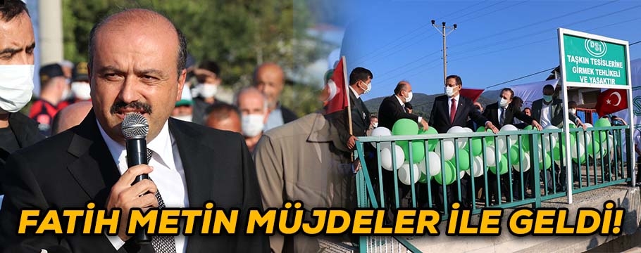 FATİH METİN BOLU'DA MÜJDELER VERDİ!