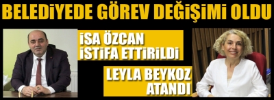 Belediyede görev değişimi