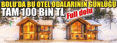 Bolu'da bu otelde konaklamanın bedeli günlük 100 bin TL