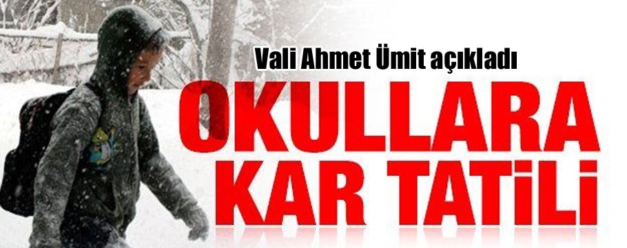 Okullara kar tatili