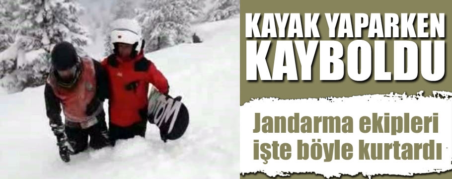 Pistten çıkarak kaybolan tatilciyi JAK timi kurtardı