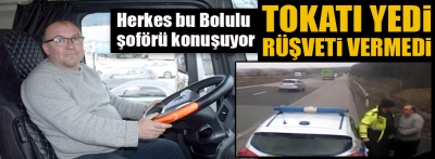 Rüşvet alamayan Bulgar polisinden Bolulu şoföre tokat