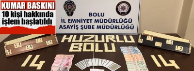 Bolu polisinden kumarcılara baskın