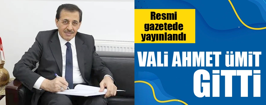 Vali Ahmet Ümit merkeze alındı