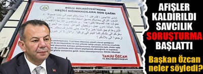 Afişler kaldırıldı, başkan Özcan konuştu