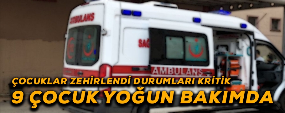 BOLU'DA 9 ÇOCUK YOĞUN BAKIMDA!