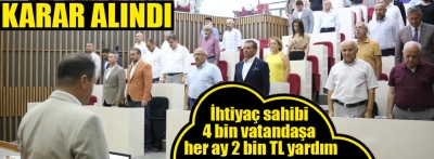 Bolu'da 4 bin vatandaşa her ay 2 bin TL yardım yapılacak