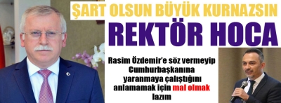 Büyük kurnazsın rektör hoca