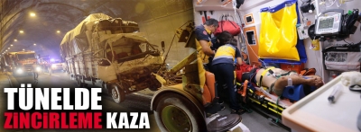 Tünelde zincirleme kaza