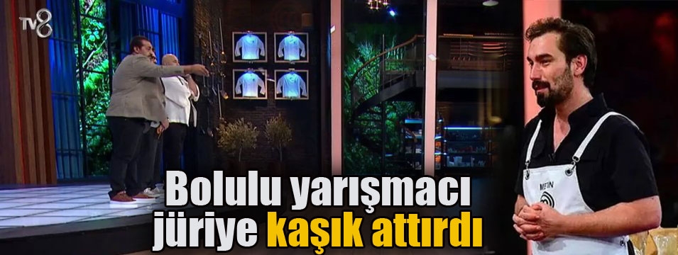 Bolulu yarışmacı kaşık attırdı