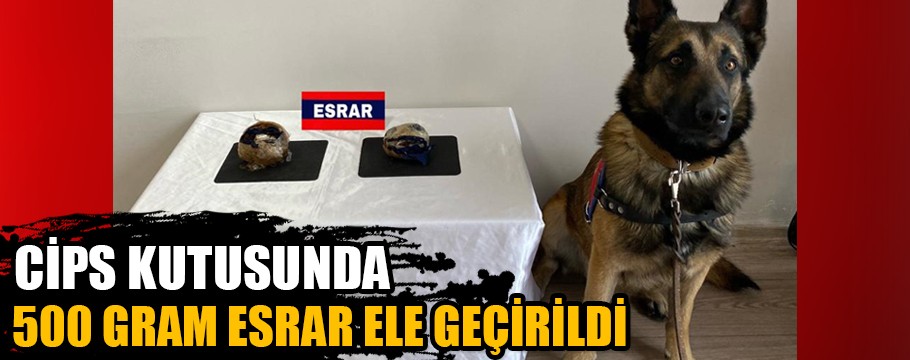 Bolu'da cips kutusunda 500 gram esrar ele geçirildi