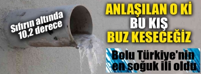 Bolu sıfırın altında 10,2 dereceyle Türkiye'nin en soğuk ili oldu