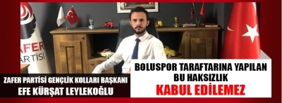 Boluspor taraftarına yapılan bu haksızlık kabul edilemez