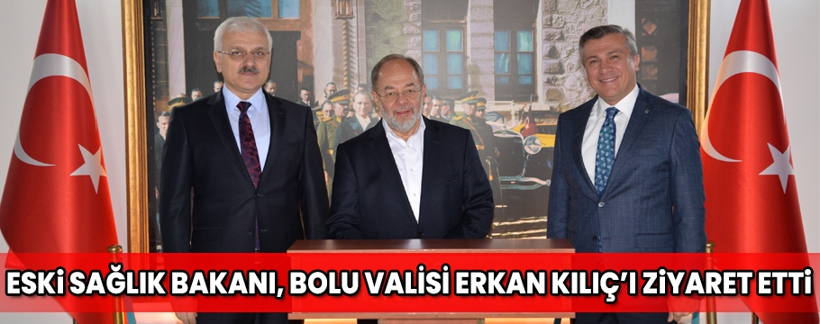 Eski Sağlık Bakanı Recep Akdağ, Bolu Valisi Erkan Kılıç'ı ziyaret etti.