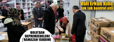 Bolu'dan depremzedelere ramazan yardımı