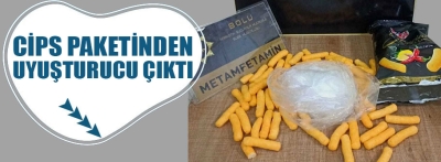 Cips paketinden uyuşturucu çıktı