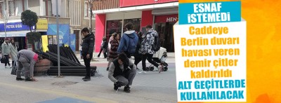 Belediye demir çitleri kaldırmaya başladı