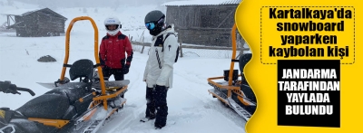 Kartalkaya'da snowboard yaparken kaybolan kişi bulundu