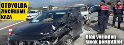 5 aracın karıştığı zincirleme kazada 6 kişi yaralandı