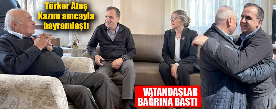 Türker Ateş Kazım amcayı ziyaret edip bayramlaştı
