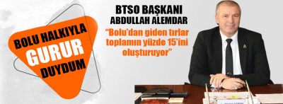 Alemdar "Bolu halkıyla gurur duydum" dedi