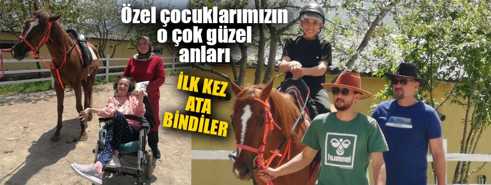 Bolu'da özel çocuklar ata bindi