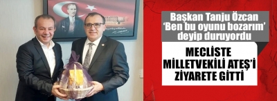 Başkan Özcan milletvekili Türker Ateş'i makamında ziyaret etti
