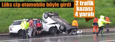 Trafik kazalarında 4 kişi yaralandı