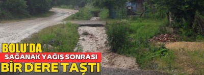 Bolu'da dere işte böyle taştı