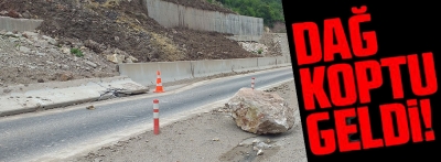 Heyelan nedeniyle tek yönlü trafiğe kapatıldı