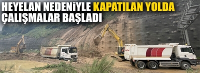 Bolu Dağında heyelandan kapanan yolu açma çalışmaları başladı