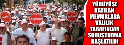 Başkan Tanju Özcan'ın yürüyüşüne katılan memurlara soruşturma başlatıldı